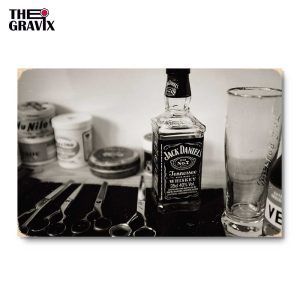 Дерев'яний Постер "Barber Jack Daniels"