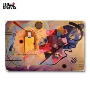 Деревянный Постер "Black, blue and yellow Wassily Kandinsky"