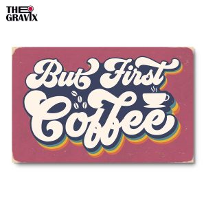 Дерев'яний Постер "But First Coffee"