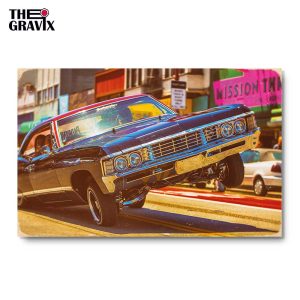Деревянный Постер "Vintage Black Car"