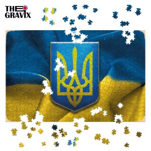 Дерев'яний Пазл "Прапор України"