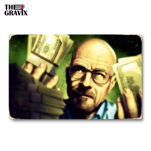 Деревянный Постер "Breaking Bad - деньги"