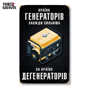 Дерев'яний Постер "Країна Генераторів Завжди Сильніше"