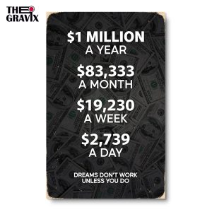 Деревянный Постер "Million a Year"