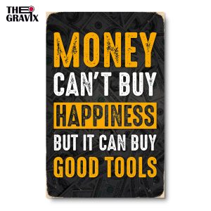 Деревянный Постер "Money can`t buy happiness"