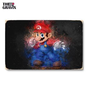 Wooden Poster "Mario"