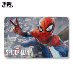 Деревянный Постер "Spider Man"