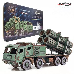 Wooden licensed 3D Construction set "Neptune" Green 487 parts (04039)