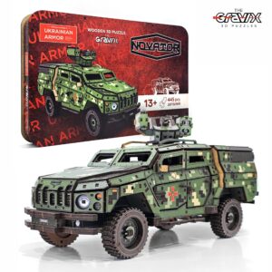 Деревянный лицензионный 3D Конструктор "NOVATOR" 445 деталей 35 см (04109)