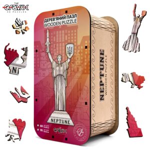 Деревянный Лицензионный Пазл "Родина-Мать" с ракетой Нептун (РЖ)
